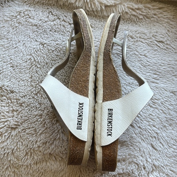 Birkenstock Gizeh Birko-Flor T Strap Slide Sandal White size EU 39 8-8.5 US - Picture 5 of 7